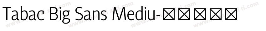 Tabac Big Sans Mediu字体转换
